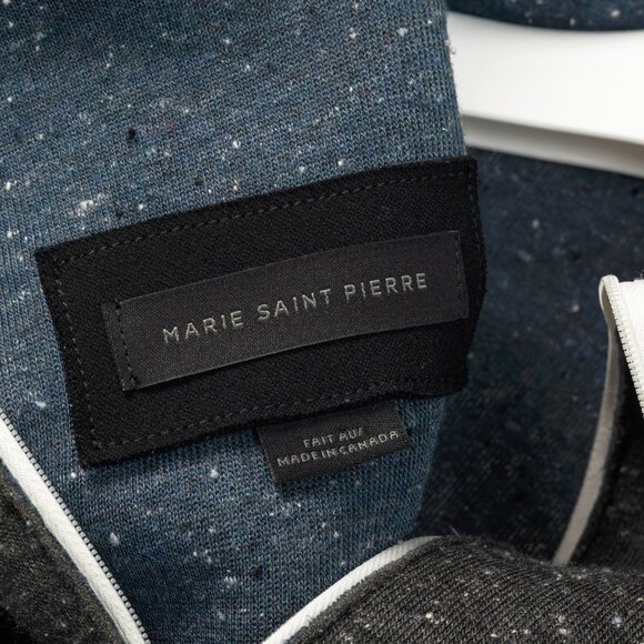 Marie Saint Pierre Reno Grey Speckled Neoprene Top - Picture 7 of 9